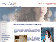 Tablet Screenshot of envoguebridalhair.com